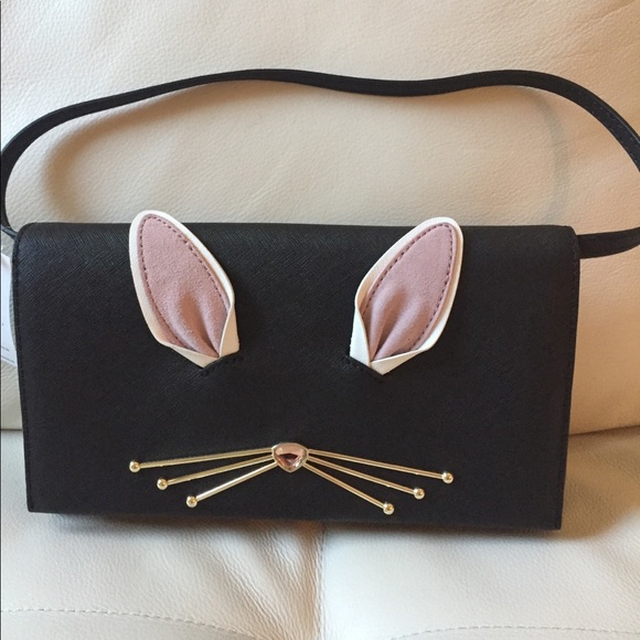 NWT KATE SPADE RABBIT CALI HOP TO IT CROSSBODY BLK - Picture 2 of 8